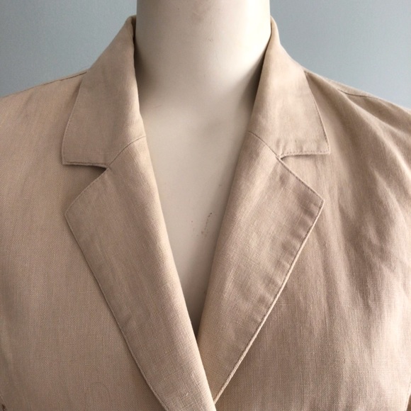 Carole Little Beige Linen Jacket - Picture 3 of 10